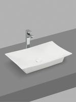 Lavabo Carré Minimaliste en Céramique Pronto, Vasque à Poser Haut de Gamme pour Salle de Bain, Lavabo Tendance à Poser sur Table