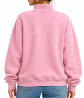 Blouson universitaire unisexe d'hiver, coupe oversize, en molleton de coton, col montant, avec appliqué à pois et broderie du nom de l'État, style vintage