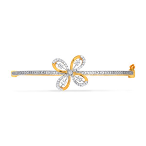Pulsera de Cadena de Oro Amarillo de 14K de Lujo con Diamantes Cultivados en Laboratorio para Mujer, con Eslabones Geométricos Entrecruzados Clásicos e Intrincados - Product Image 2