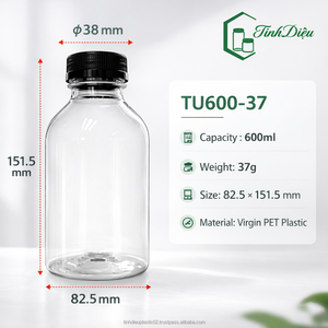 600ml <b>PET</b> Bottle TU400-25.5 with 38mm Round Neck Plastic Juice Bottles up to 1000ml Capacity Shipped to Asia & Americas - Product Image 6