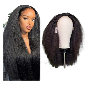 Meilleur prix de gros perruques de cheveux humains crépus droits de qualité supérieure extensions de cheveux vietnamiens perruques avant de lacet pour les femmes - Product Image 2