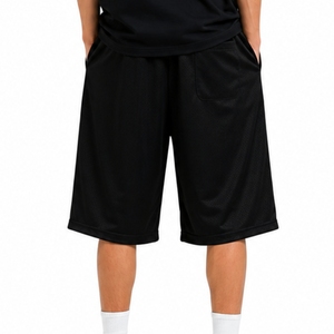 Custom <b>Men</b> <b>Long</b> Sports <b>Shorts</b> 100% Cotton Quick Dry Breathable Eco-Friendly Anti-Wrinkle Basketball Training Gym Casual Mesh - Product Image 3