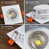 Spot LED encastré en aluminium de qualité supérieure 3W 5W 7W 9W 12W Fabricant d'éclairage de plafond OEM ODM sur mesure