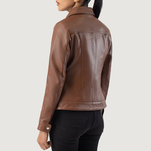 Unique Hot Selling Design Women's genuine leather jacket Casual Wear Adult Size Women Leather Jacket Unique - Product Image 3