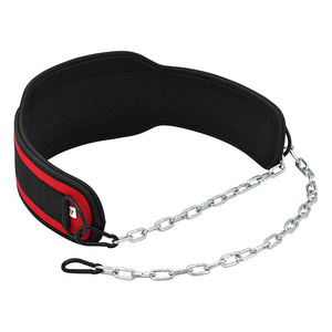 Ceinture de musculation robuste avec chaîne pour dips, tractions, squats, entraînement de force, haltérophilie, musculation, ceinture de gym - Product Image 1
