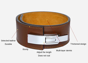 ANAX SPORTS Ceinture de musculation en cuir de vachette pour haltérophilie, entraînement en salle, powerlifting, musculation - Élastique et respirante, réglable - Product Image 3