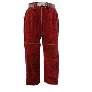 Cowhide <b>Split</b> Leather Welding Working <b>Trousers</b> Safety Leather Protective Pants Industrial Spark and Heat Resistant <b>Trouser</b> - Product Image 5