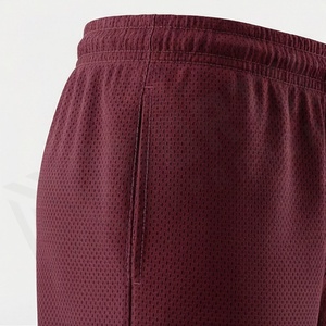 Shorts amples longs en polyester/coton sur mesure pour homme, avec logo brodé effet usé, taille mi-haute, style streetwear hip-hop, séchage rapide - Product Image 5