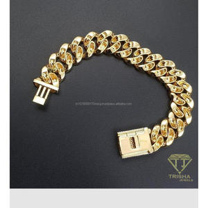 Fully Iced Out Cuban Link <b>Bracelet</b> with Hand Set Moissanite Diamonds and Luxury Statement Jewelry Styling - Product Image 6