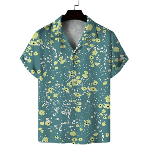 Camisa Hawaiana de Manga Corta para Hombre, Estampado de Palmeras Rosas, Transpirable, para Vacaciones de Verano, Miami Beach, Florida - Product Image 5