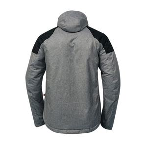 Chaqueta de Forro Polar Gris, Manga Larga, Cuello Alto, Cierre de Cremallera, Resistente al Viento, para Otoño, Corte Regular, Diseño Sólido, Material de Poliéster - Product Image 3