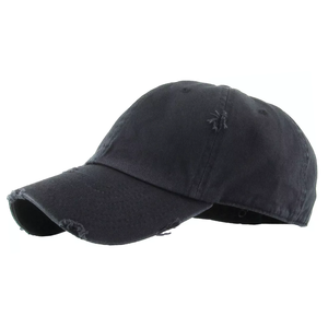 Distressed Washed Unisex Soft High Quality Solid Design Casual Outdoor Vintage Fashion Twill Baseball Caps Adjustable Cotton - Product Image 2