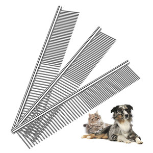 Peigne métallique à dents fines pour chiens et chats, outil de toilettage et de soin des poils - Product Image 5