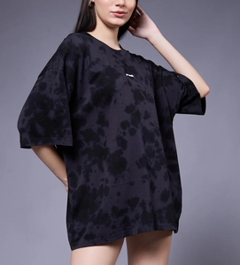 Camiseta de Mujer de Gran Tamaño, Estilo Casual, Vintage, Retro, Lavado Ácido, 240 GSM, 100% Algodón, Hombros Caídos, Calidad Premium, Fabricada por OEM - Product Image 2