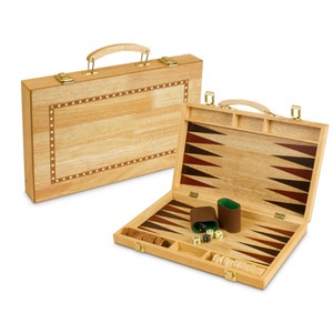 Portable 15 Inch Wood Backgammon Set <b>Folding</b> Wooden Board Game Case Traditional Family <b>Table</b> Game Vintage Backgammon Board Game - Product Image 2