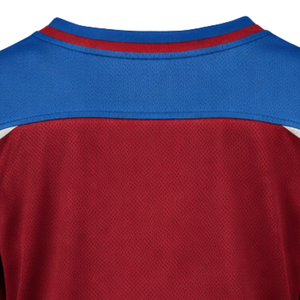 Maillot de hockey sur glace pour femmes, bordeaux et bleu ciel, style équipe, respirant, chemise de hockey athlétique à manches longues, uniforme de hockey performant - Product Image 6