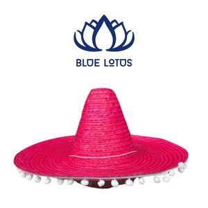 Chapeau de plage écologique artisanal à large bord en herbe, rayé, pour le voyage - Product Image 1