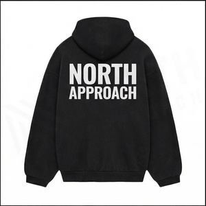 เสื้อฮู้ดดี้ผู้ชายทรงโอเวอร์ไซส์ ผ้าฝ้ายเฟรนช์เทอร์รี่ สไตล์ลำลองสำหรับฤดูใบไม้ร่วง พิมพ์ลายด้านหน้า ทรงปกติ - Product Image 2