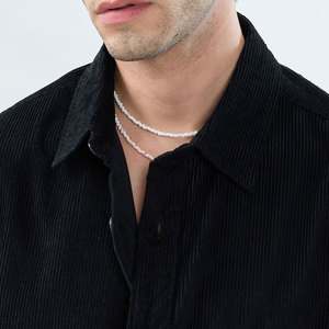 Chemise en flanelle ample boutonnée pour homme, haute qualité, manches longues, vintage, unie, anti-plis, écologique, automne - Product Image 6