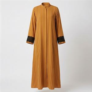 Abayas élégantes pour femmes musulmanes, designs en gros, style islamique, manches longues, collection de vêtements modestes pour femmes. - Product Image 1