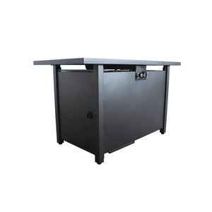 Tavolo con Braciere da Esterno in Acciaio, 63,5 cm (H) x 106,7 cm (L), con Coperchio, Braciere Resistente per Uso Esterno - Product Image 2