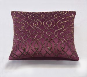 Funda de Cojín de Lujo Bordada a Mano con Cuentas y Cierre de Cremallera para Decoración Tradicional del Hogar, Bodas y Hoteles - Product Image 5