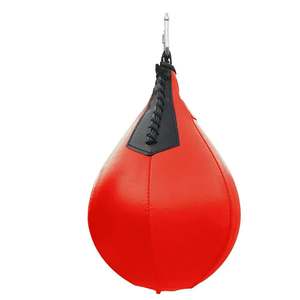 Ballon de vitesse de boxe en cuir véritable à double extrémité pour l'entraînement de MMA, arts martiaux, entraînement de frappe en salle de sport, écologique - Product Image 2