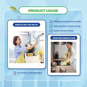 <b>Bulk</b> OEM <b>Kitchen</b> Wipes 200 Sheets 20x20cm Absorbent Cleaning Paper Towel <b>Roll</b> for Dinner Napkins Supplier Supply - Product Image 5