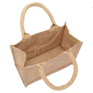 Sac fourre-tout en jute rayé écologique très demandé, avec fermeture éclair, poignées en corde, taille personnalisable, réutilisable, en toile de jute naturelle du Bengale occidental - Product Image 4