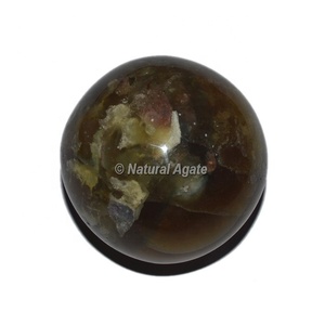 Reiki Chakra Guérison Pierre Sphère Boule En Gros Naturel Brun Fluorite Pierre Précieuse Boule pour la Maison Jardin Décoration - Product Image 1