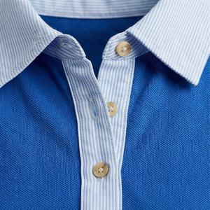 Camiseta Polo de Manga Corta con Patrón Sólido para Mujer, Estilo Casual, Transpirable, Cómoda, Lisa, Talla Grande, Color Personalizado - Product Image 4