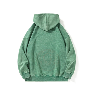 Men's <b>Vintage</b> Inspired Hooded <b>Sweatshirt</b> Soft Fleece Cotton Pullover with <b>Oversized</b> Fit for Street Fashion - Product Image 2