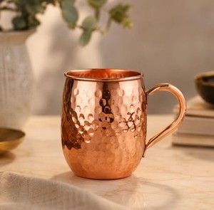 Premium Copper Coffee <b>Cup</b> Handmade Stylish Mug for Beverage Serving in Home Restaurant and Hotel <b>Settings</b> - Product Image 2