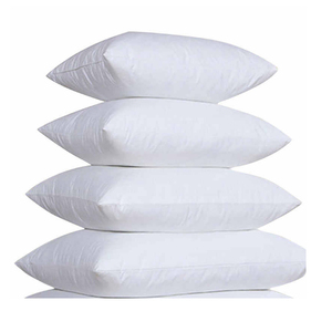 White Rectangle <b>Neck</b> Bed <b>Pillows</b> 100% Polyester Fiber Fill Breathable Modern Solid Machine Washable - Product Image 1