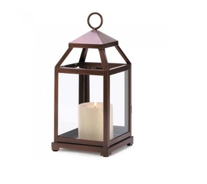 Classic Trending 2026 Factory selling Classical Metal & Glass <b>Lantern</b> With <b>Black</b> Finish Candle <b>Lantern</b> for Garden Decor - Product Image 3
