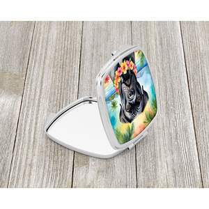 Cane Corso Luau <b>Compact</b> Travel Makeup <b>Mirror</b> Handheld Folding Pocket Decorative Gift for Women and Girls - Product Image 2