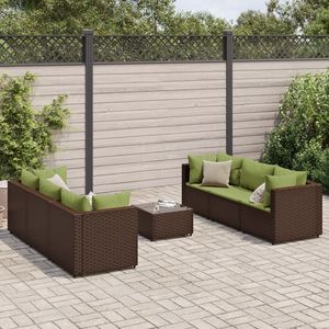 Ensemble de 6 chaises longues de patio brunes pour jardin - Product Image 1