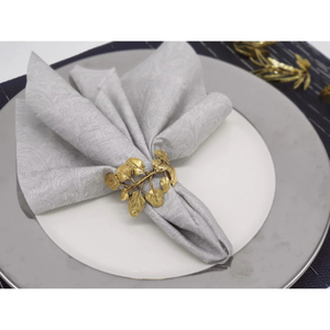 Anillos de servilleta clásicos chapados en oro con diseño de hoja de arce, soporte de metal para servilletas con diseño de hoja para decoración de mesa de boda o Acción de Gracias. - Product Image 6