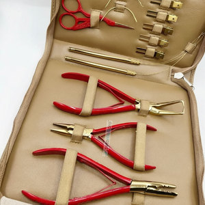 Professional Stainless Steel Red Gold Hair <b>Extension</b> Tools Kit Micro Links Removal Pliers Clips <b>Beads</b> Thread & Alligator clip - Product Image 5