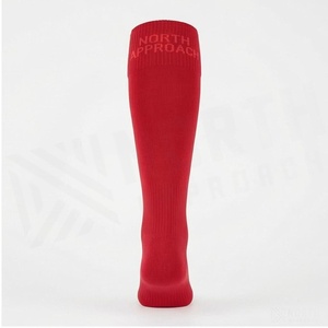 North Approach <b>Knee</b> <b>High</b> <b>Socks</b> Red Solid Breathable Knitted for Adults Casual Daily Wear - Product Image 2