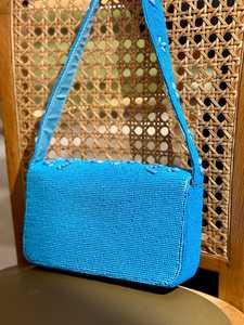 Sac à main rectangulaire violet fait main avec broderie tortue, perles de verre, lavable, pour usage quotidien, artisanat textile - Product Image 5