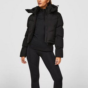 Vêtements d'hiver personnalisés pour femmes, veste en duvet matelassée courte, veste bouffante, veste à capuche - Product Image 2