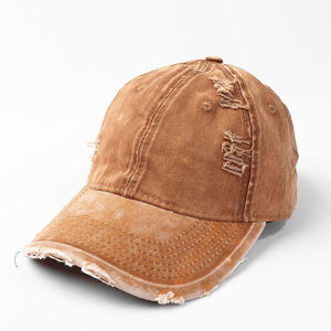 หมวกเบสบอลยีนส์ฟอกสีสไตล์วินเทจสำหรับทุกเพศ ฤดูใบไม้ผลิ/ฤดูร้อน - ดีไซน์เรียบหรูสีพื้น - ป้องกันแสงแดดสำหรับกิจกรรมกลางแจ้ง พร้อมโลโก้แบบกำหนดเอง - Product Image 5