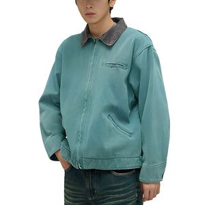 เสื้อแจ็คเก็ตคอร์ดูรอยผู้ชาย แขนยาว ปกคอพับ ติดซิป สีพื้น สไตล์ลำลอง สำหรับฤดูใบไม้ร่วง ผ้าฟอก - Product Image 3