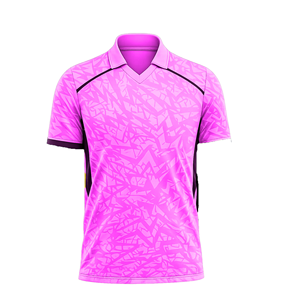 Maillot de football à manches courtes pour homme, imprimé géométrique corail, en polyester anti-humidité, col rabattu, coupe classique, vêtement d'été - Product Image 2
