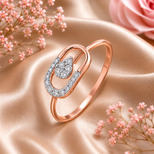Anillo de Diamantes Brillantes Redondos de Oro para Mujer, Estilo Romántico, Diamantes Cultivados en Laboratorio, Oro de 10K, 14K, 18K, Plata 925, 935 - Product Image 1