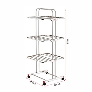Lightweight Foldable Clothes Drying <b>Rack</b> Portable Garment Hanger <b>Stand</b> For Apartment Home And Limited Spaces - Product Image 4