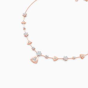 Collar Clásico Unisex de Oro Sólido de 14K con Diamante Cultivado en Laboratorio, Corte Pera, Estilo Vintage, Joyería de Compromiso con Engaste Pavé - Product Image 5