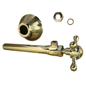 Vanne d'arrêt d'angle en laiton VAB0032 à poignée croisée, design moderne, installation à visser pour salle de bain/cuisine - Product Image 6