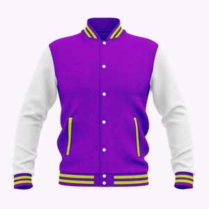 Custom Blue White Varsity <b>Jacket</b> Men <b>Baseball</b> <b>Bomber</b> <b>Jacket</b> Fashion College Uniform Streetwear Outerwear OEM ODM Wholesale - Product Image 6